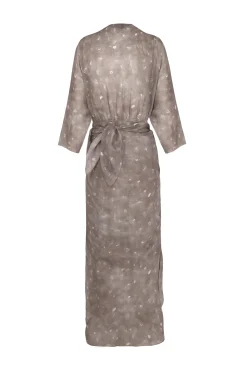Jill, ayaz print midi ramie dress