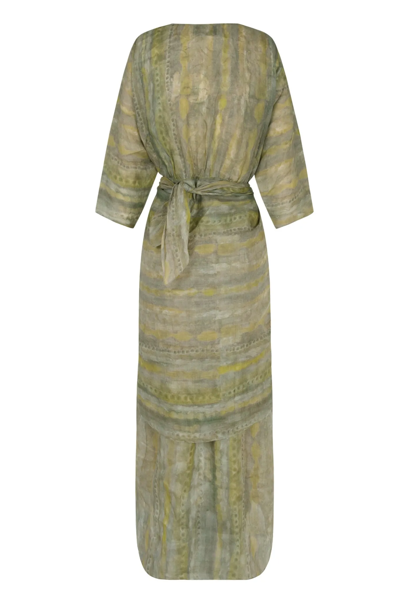 Jill, vestido midi en ramio estampado
