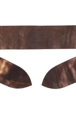 Jin 6, cinturon anudado de cuero bronce oscuro