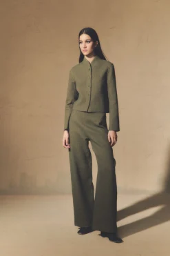 Jo, chaqueta doble faz verde