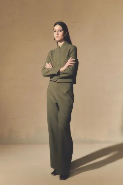 Jo, chaqueta doble faz verde
