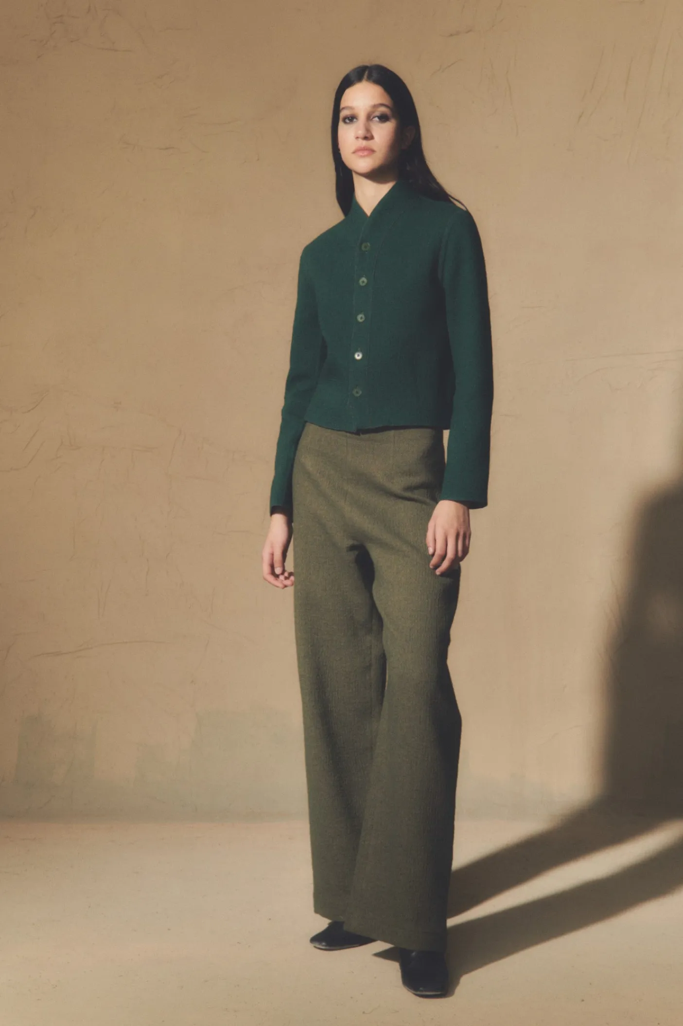 Jo, chaqueta doble faz verde