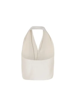 Josephine, halter top in silver silk