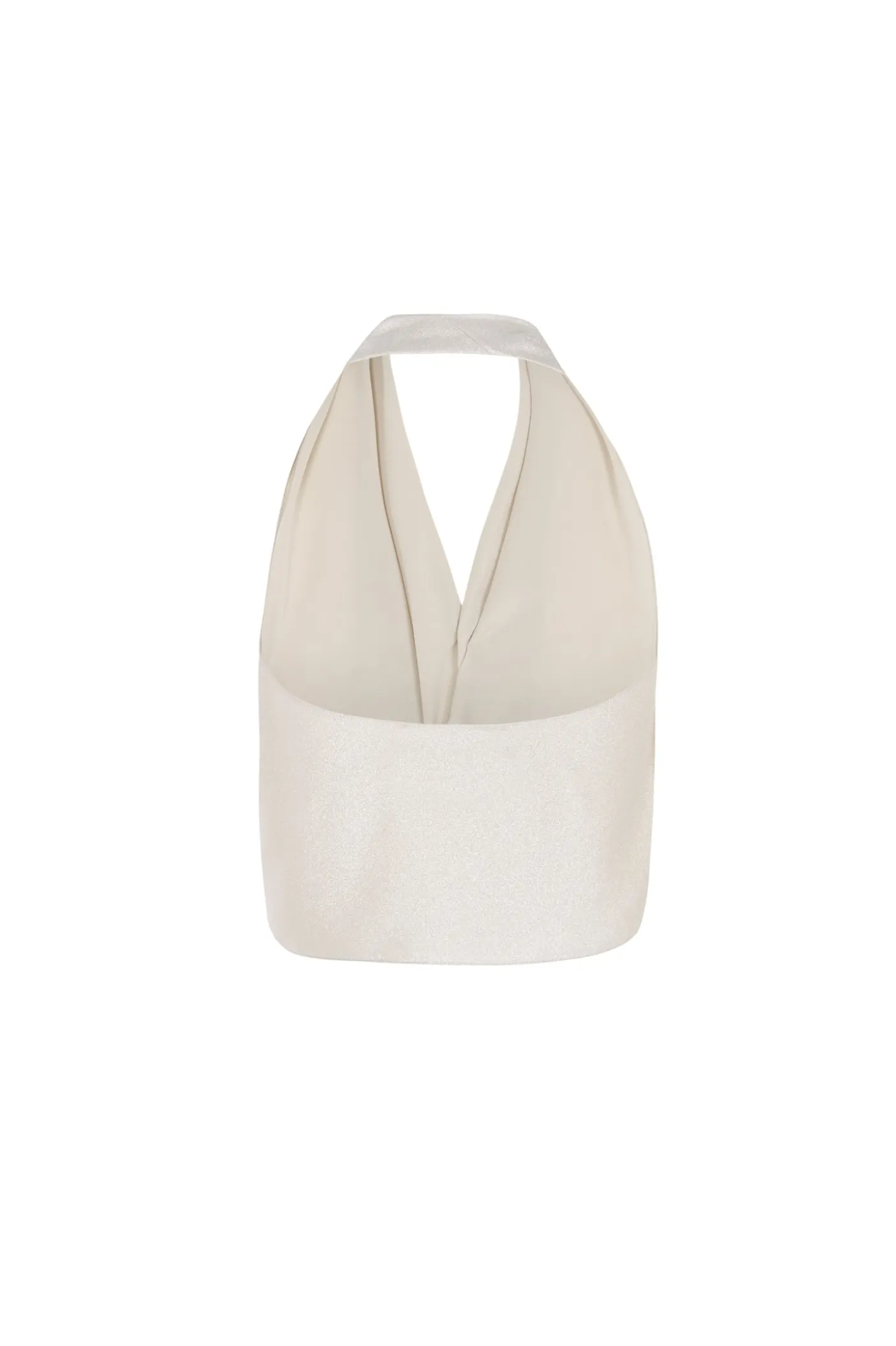 Josephine, halter top in silver silk