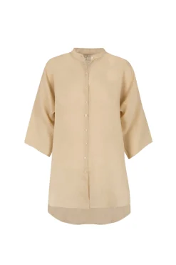 Jules, camisa en ramio beige
