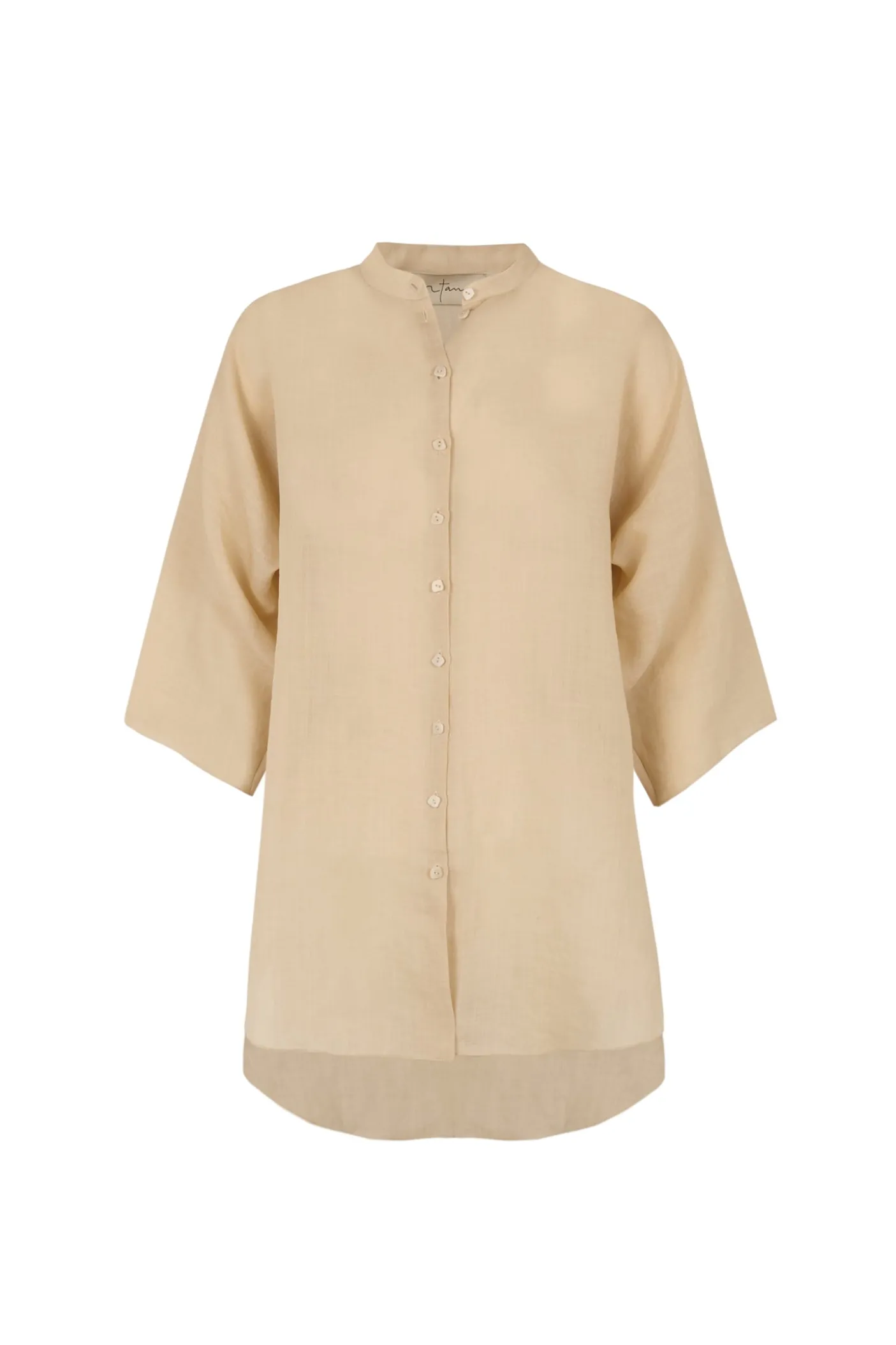 Jules, camisa en ramio beige