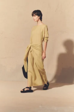 June, camomile ramie dress