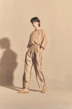 Juno, pink ramie top