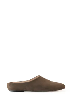 Kibal, babucha mujer de ante olive