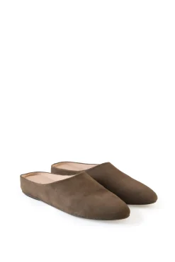 Kibal, babucha mujer de ante olive