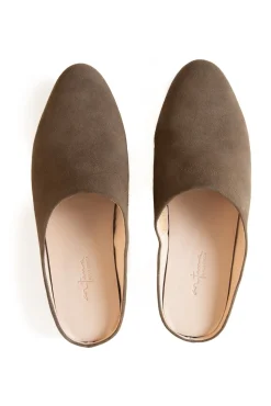 Kibal, babucha mujer de ante olive