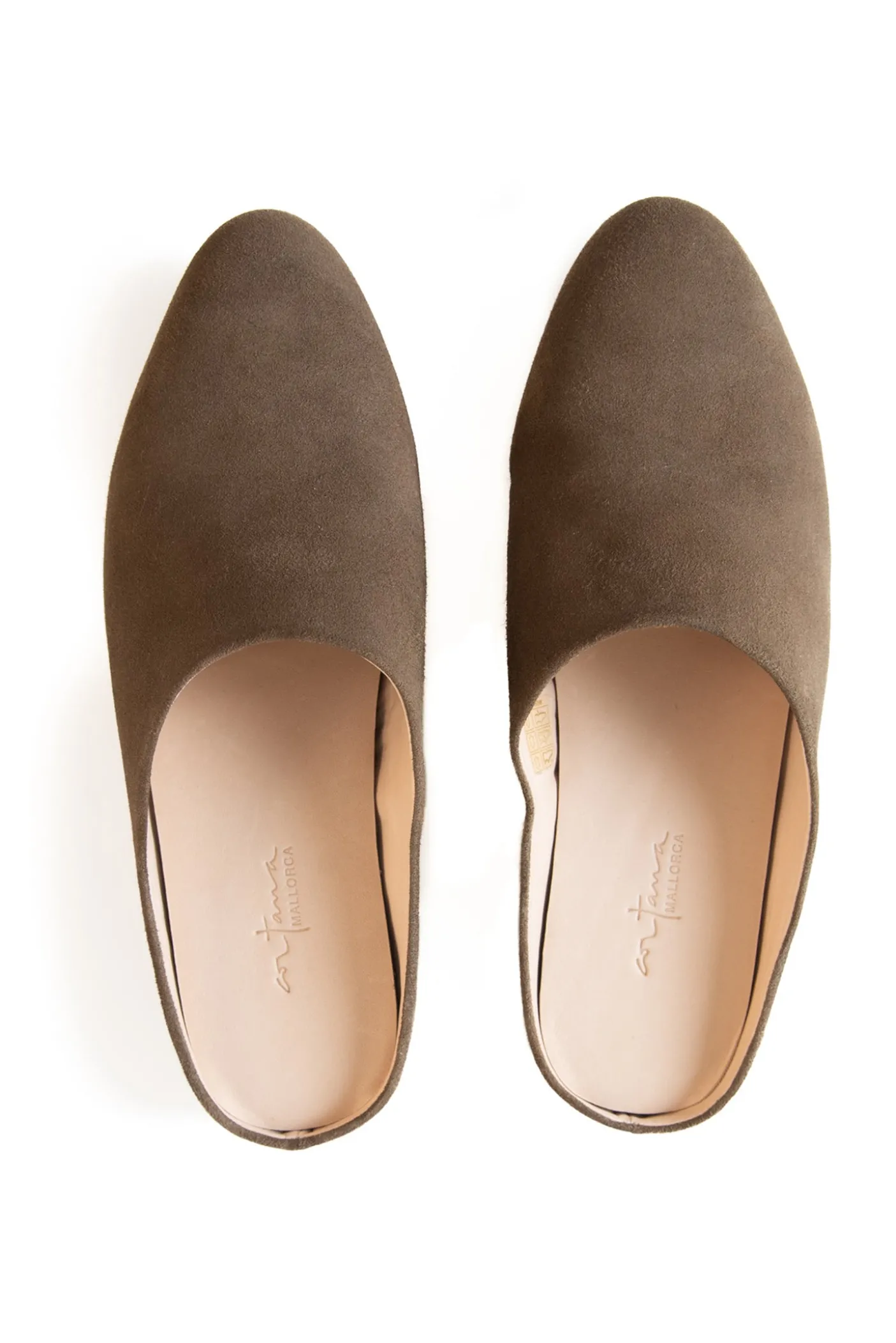 Kibal, babucha mujer de ante olive