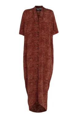 Lady bug, dots print silk dress