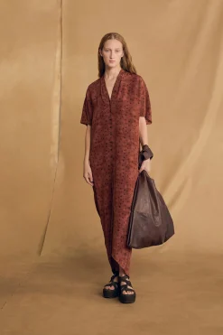 Lady bug, dots print silk dress