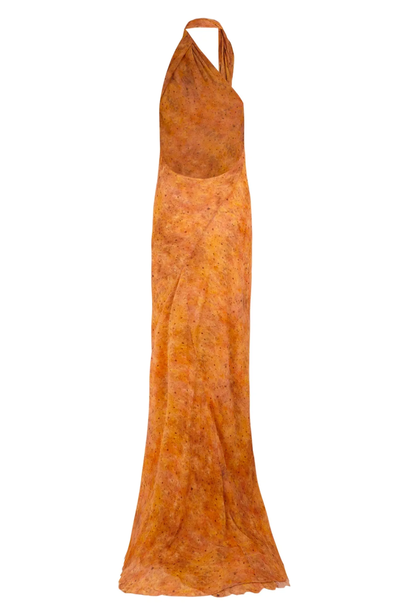 Lara, sora print long silk dress