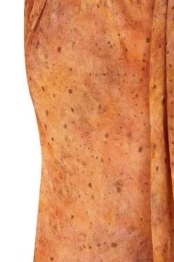 Lara, sora print long silk dress