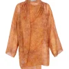 Lara, sora print silk blouse
