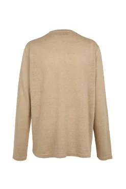 Lian, beige linen knit cardigan