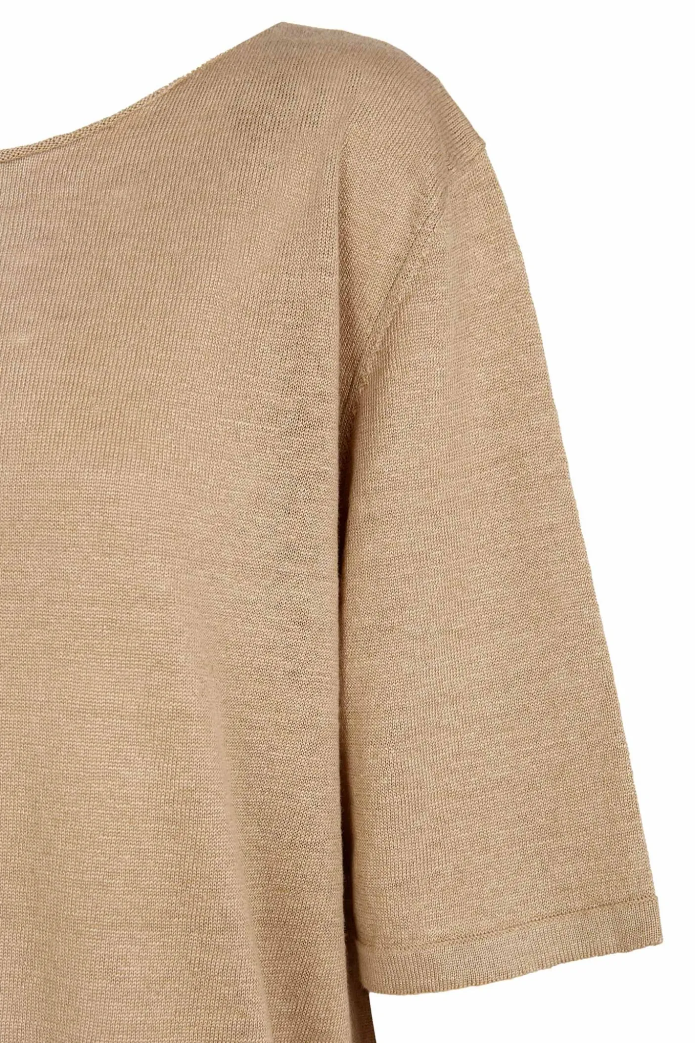 Lian, beige linen knit t-shirt