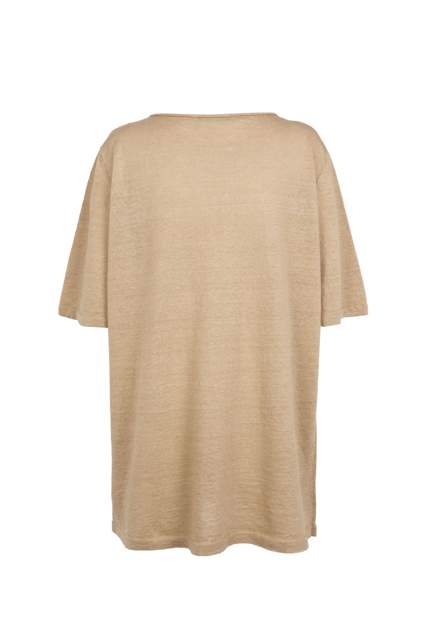 Lian, beige linen knit t-shirt