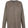 Lian, mink linen knit cardigan