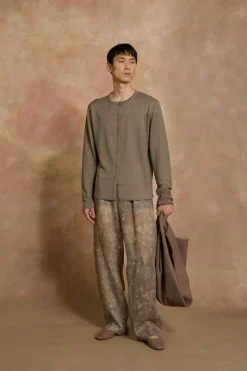 Lian, mink linen knit cardigan