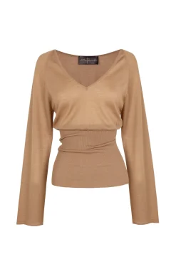Liana, cocoa cashmere top