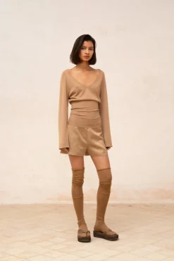 Liana, cocoa cashmere top