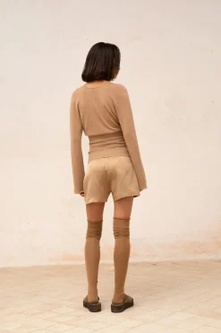 Liana, cocoa cashmere top