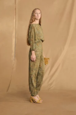 Lil, pantalon de seda trap print