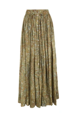Lil, trap print ramie skirt