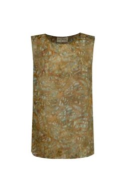 Lil, trap print ramie top