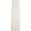 Lili, silver silk dress