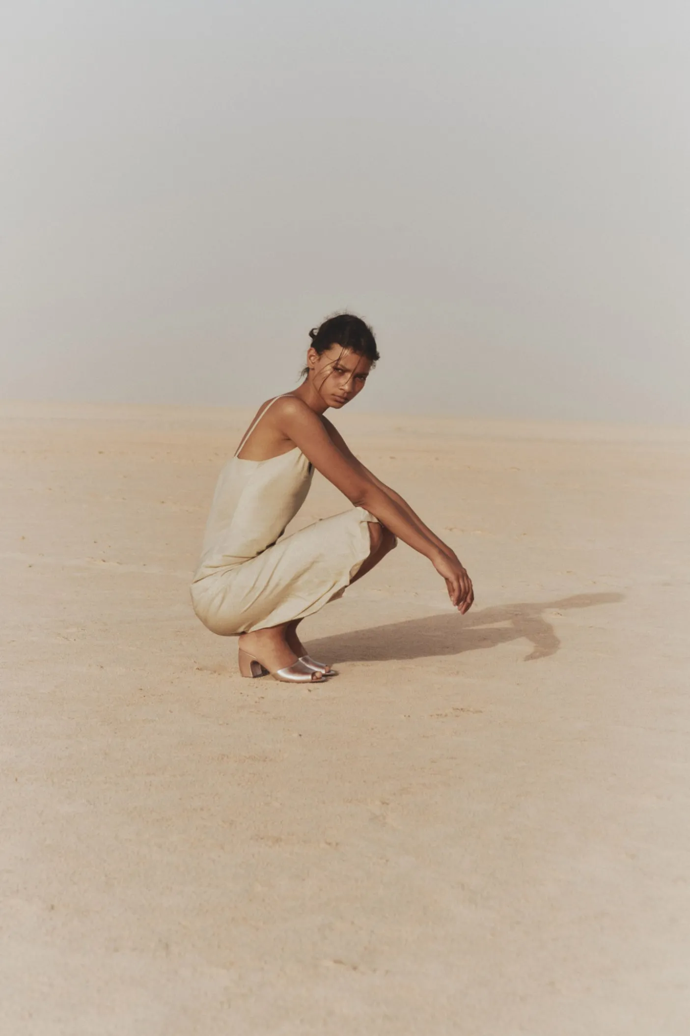 Lili, silver silk dress