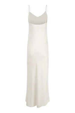 Lili, silver silk dress