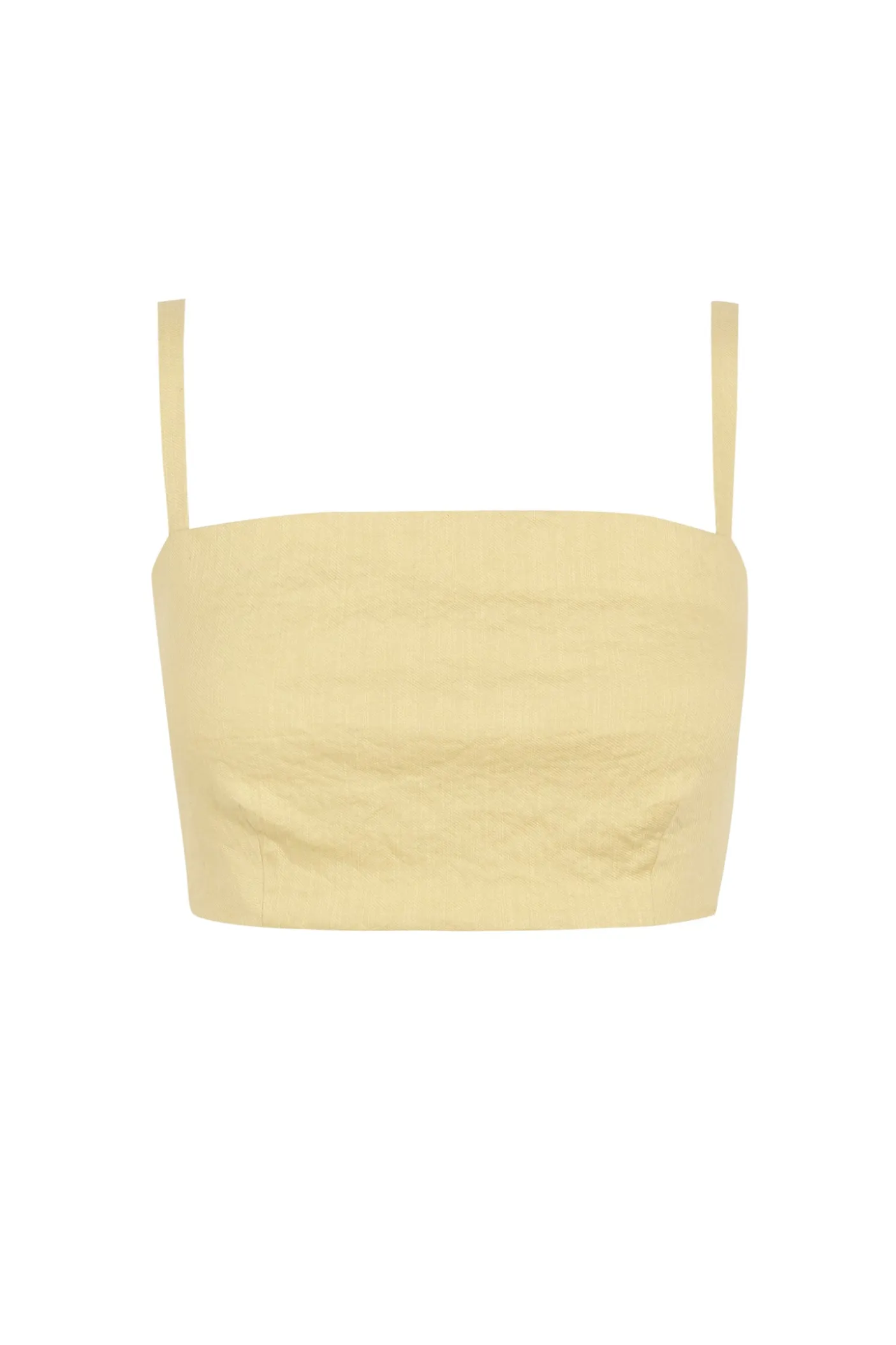 Limon, pale yellow bustier top