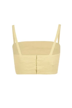 Limon, pale yellow bustier top