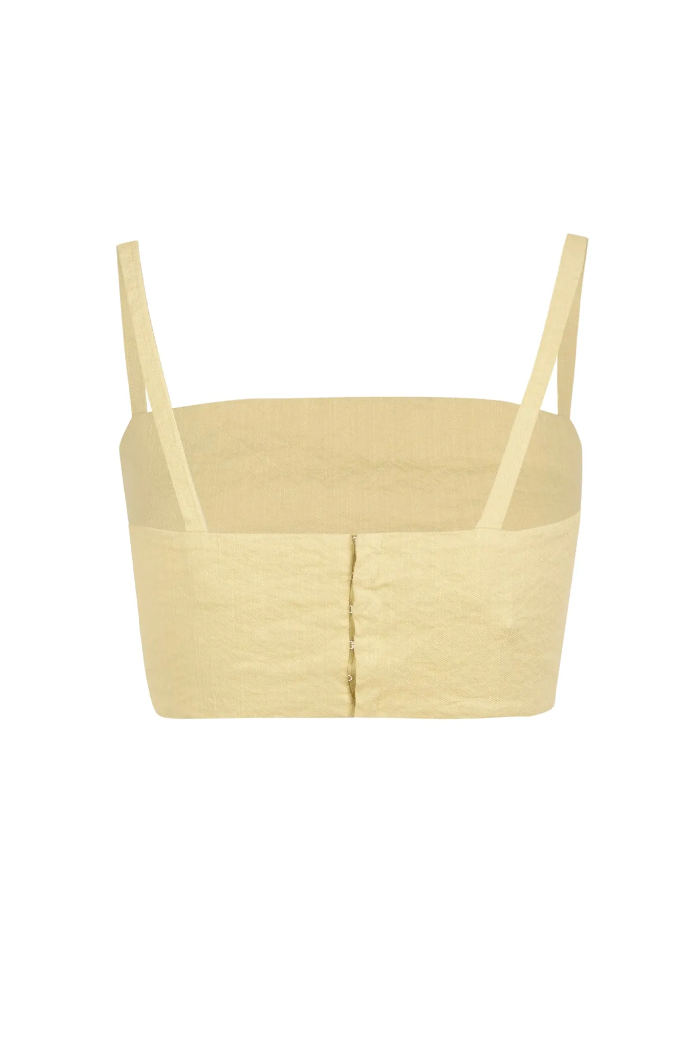 Limon, pale yellow bustier top