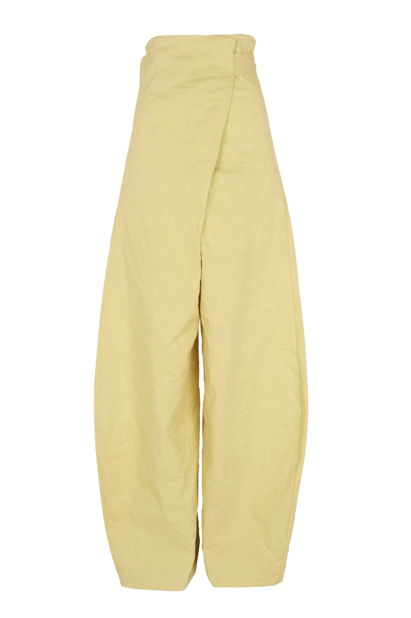 Limon, pale yellow high-waisted pants