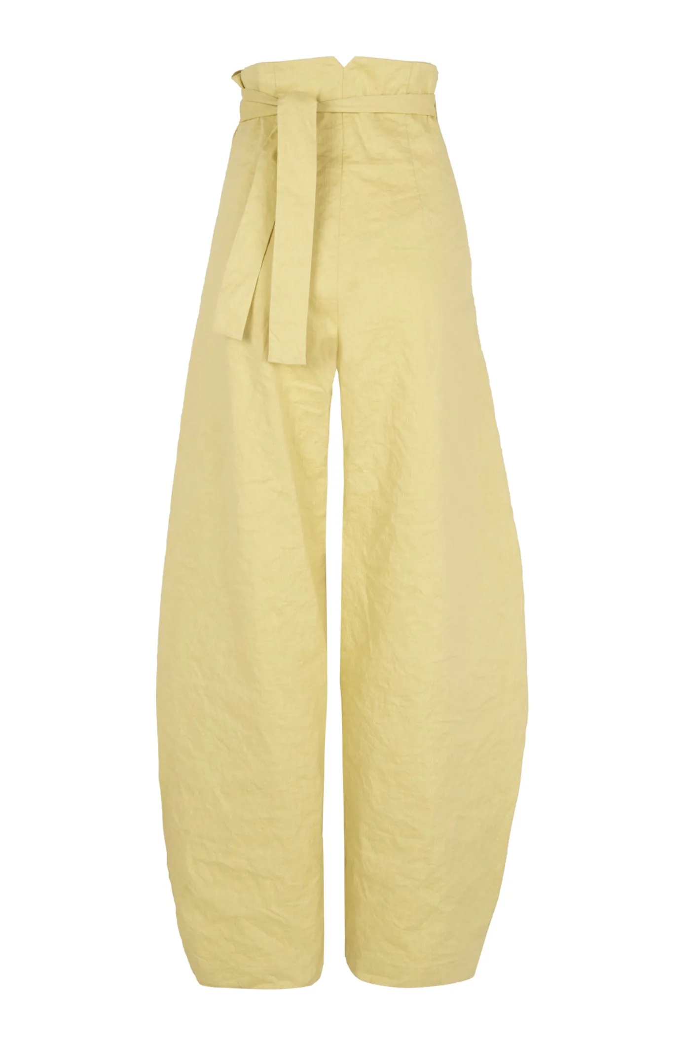 Limon, pale yellow high-waisted pants