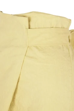 Limon, pale yellow high-waisted pants
