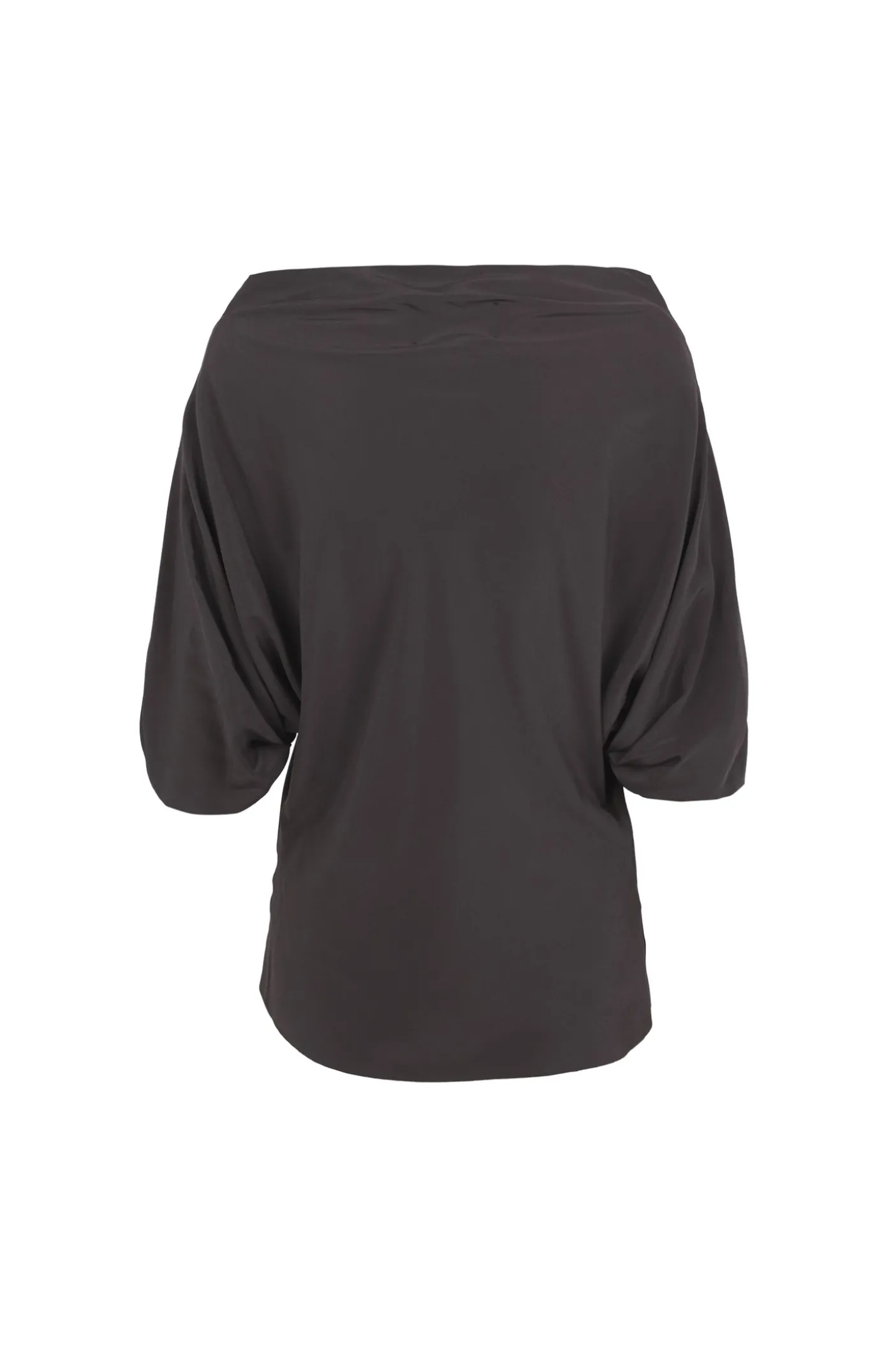 Liv, graphite stretch silk blouse