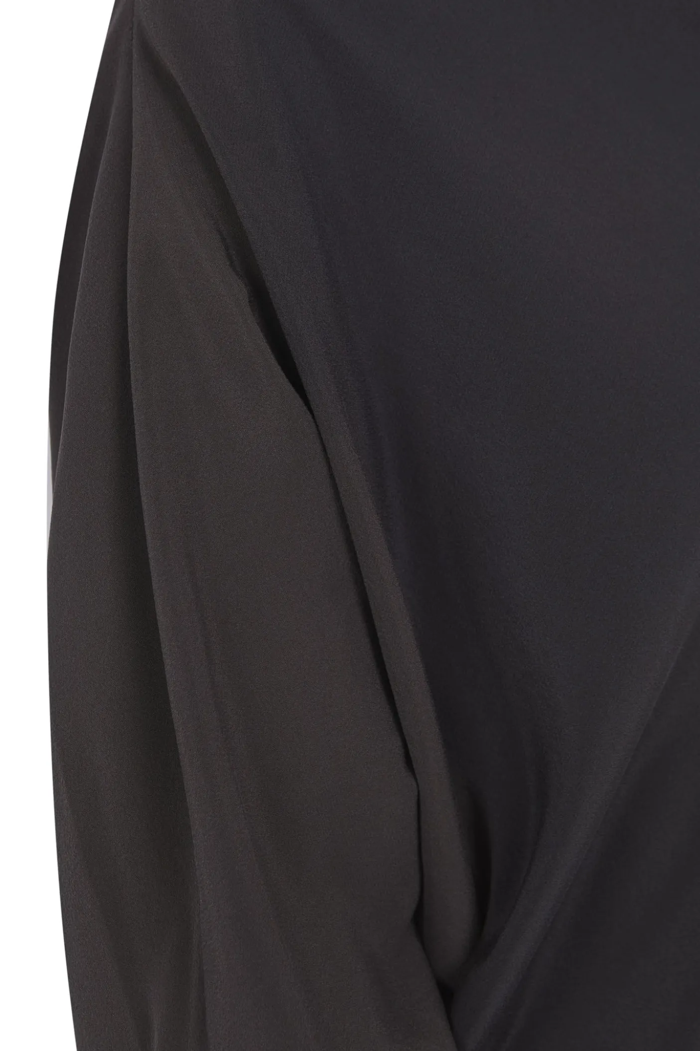 Liv, graphite stretch silk blouse