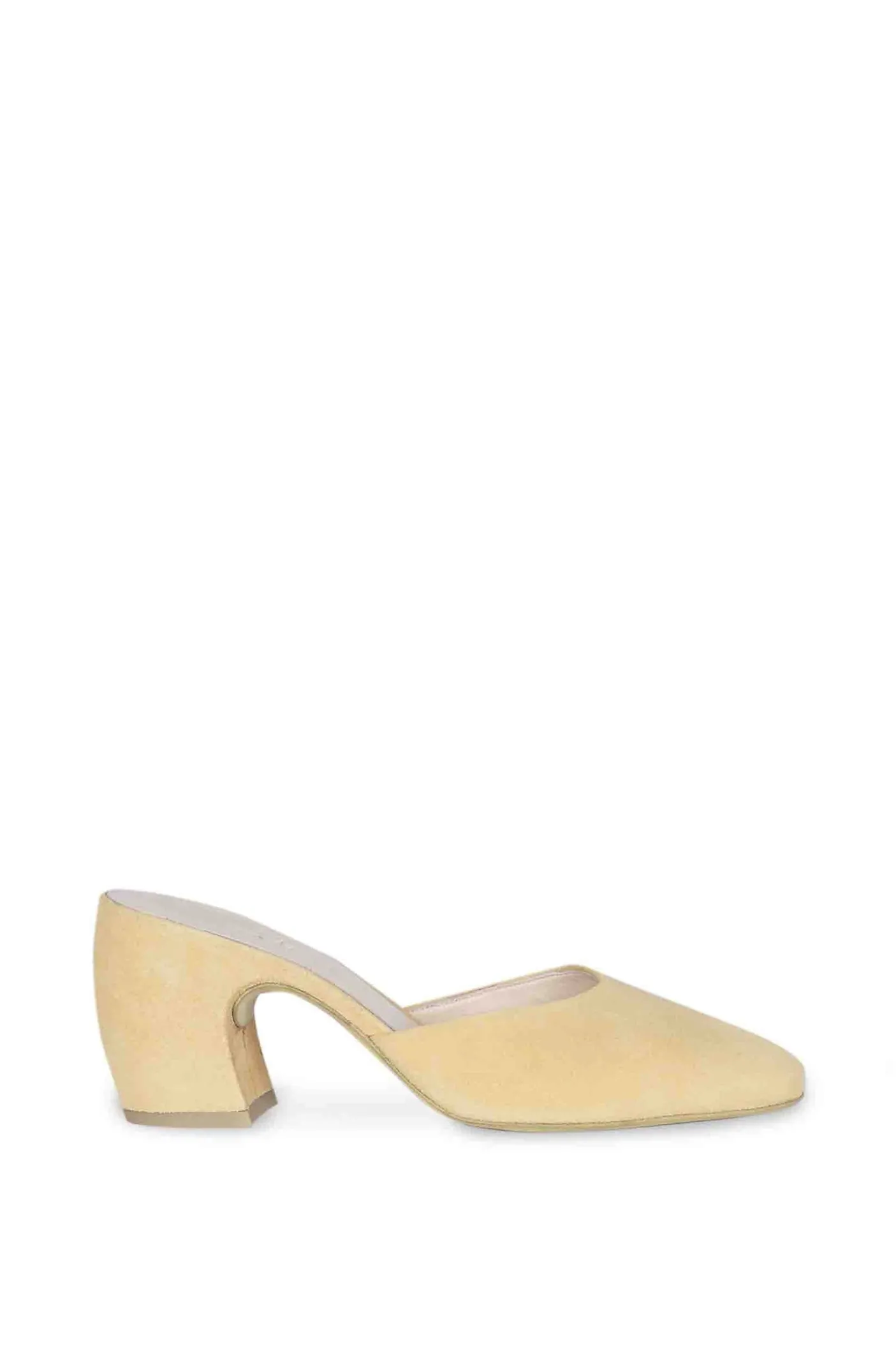 Luna, mule en ante amarillo claro