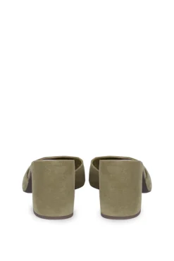 Luna, mule en ante verde mate
