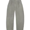 Lupe, pantalon de lino de rayas azul cielo