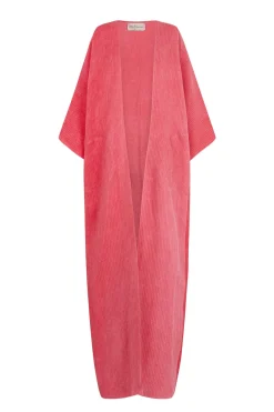 Lupe, pink striped maltinto linen coat