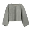 Lupe, sky blue striped linen jacket