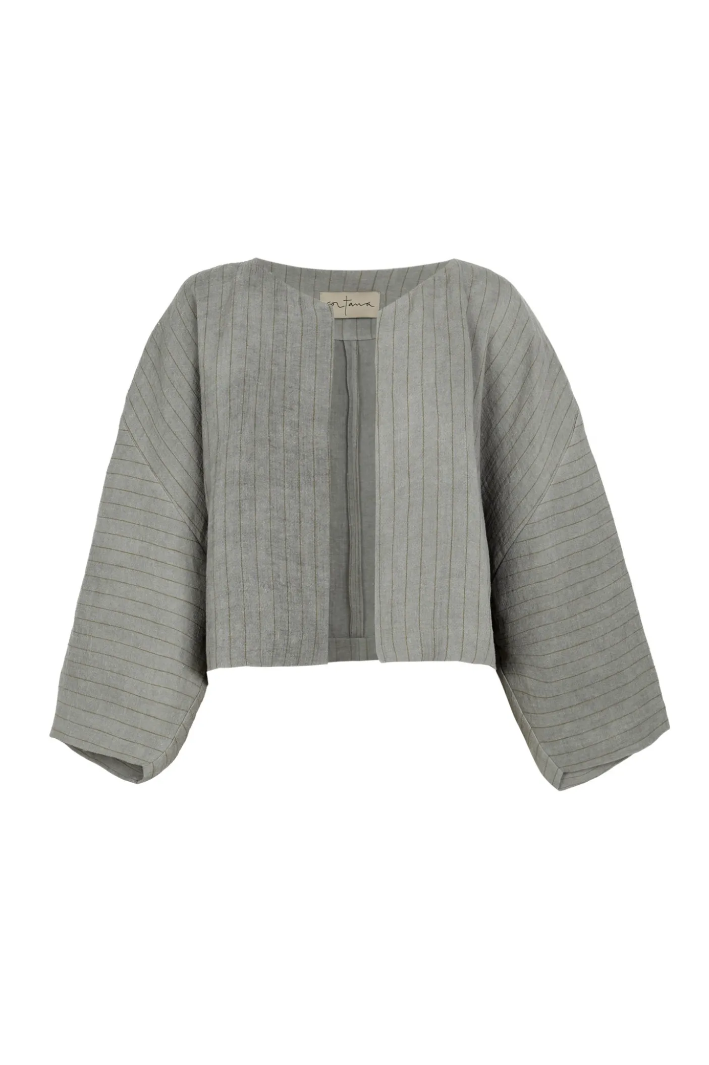 Lupe, sky blue striped linen jacket