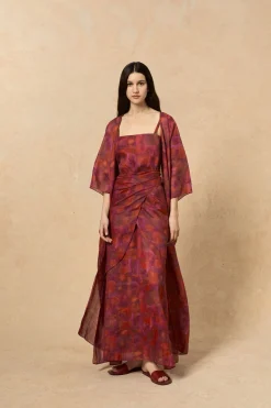 Lyn, indira print dress in ramie
